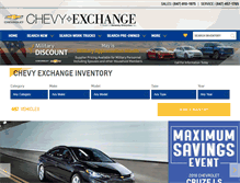 Tablet Screenshot of chevyexchange.com